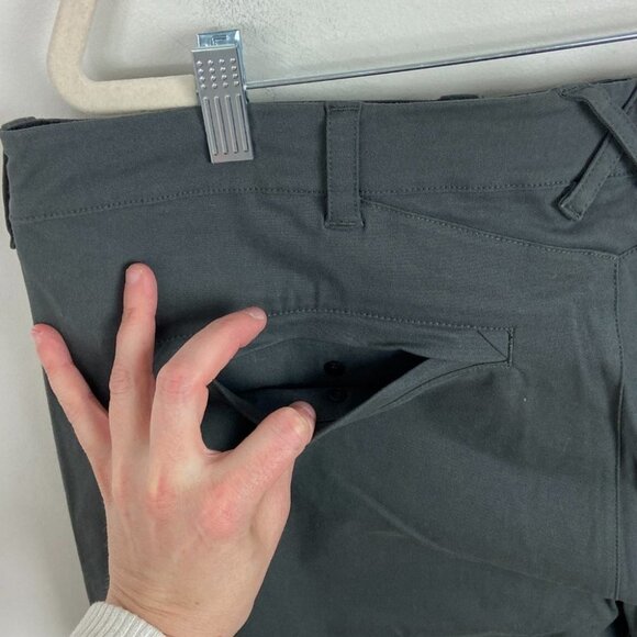 New Mack Weldon Chino Dress Pants Size 36 by 32 Asphalt Grey Technical Modern - Picture 9 of 11